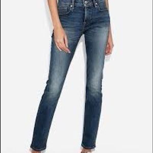 Express Mid Rise Skinny Jeans in medium wash